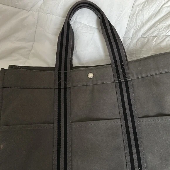 Authentic Hermes HERLINE canvas large tote - Picture 5 of 10